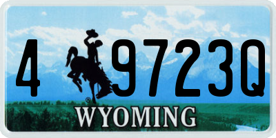 WY license plate 49723Q