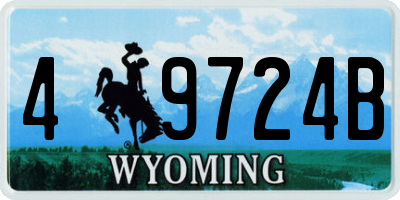 WY license plate 49724B
