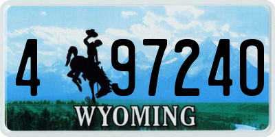 WY license plate 49724O