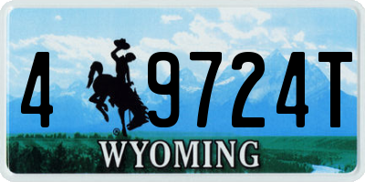 WY license plate 49724T