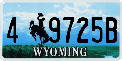 WY license plate 49725B