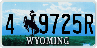 WY license plate 49725R