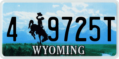 WY license plate 49725T