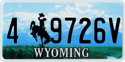 WY license plate 49726V
