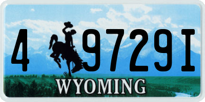 WY license plate 49729I