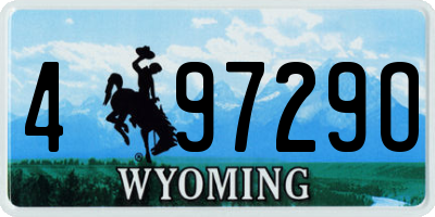 WY license plate 49729O