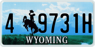 WY license plate 49731H