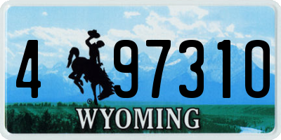 WY license plate 49731O