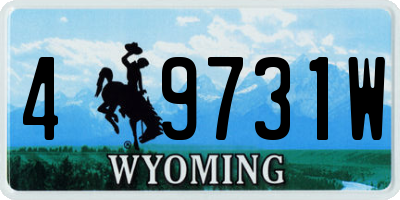 WY license plate 49731W