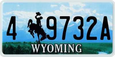 WY license plate 49732A