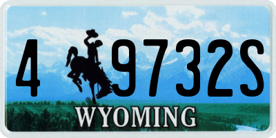 WY license plate 49732S