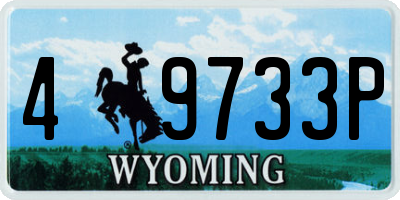 WY license plate 49733P