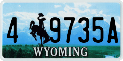 WY license plate 49735A