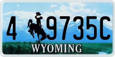 WY license plate 49735C