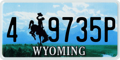 WY license plate 49735P