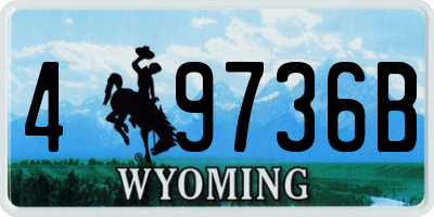 WY license plate 49736B