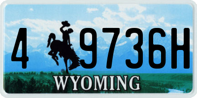 WY license plate 49736H