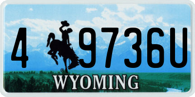 WY license plate 49736U