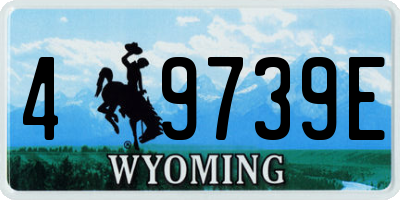 WY license plate 49739E
