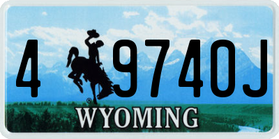 WY license plate 49740J