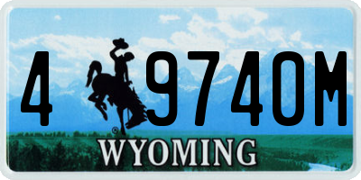 WY license plate 49740M