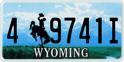 WY license plate 49741I