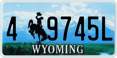 WY license plate 49745L