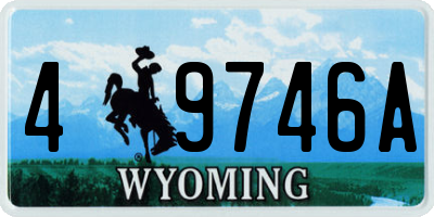WY license plate 49746A