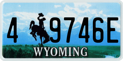 WY license plate 49746E