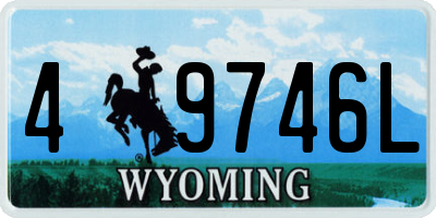 WY license plate 49746L
