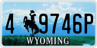 WY license plate 49746P