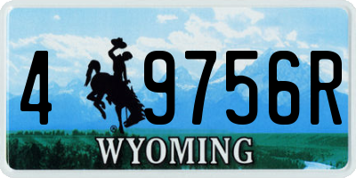 WY license plate 49756R
