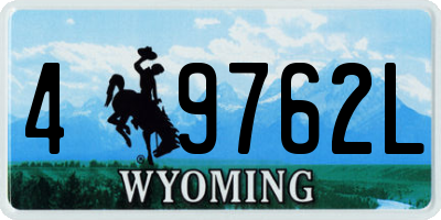 WY license plate 49762L