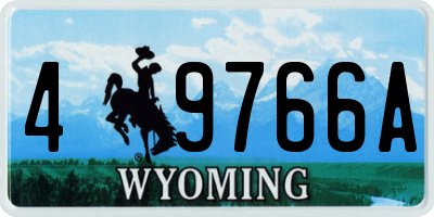 WY license plate 49766A