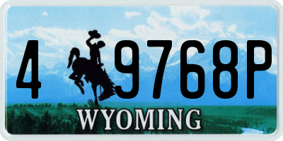 WY license plate 49768P
