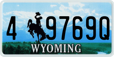 WY license plate 49769Q
