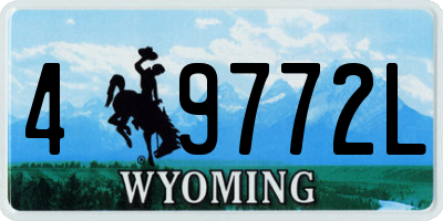WY license plate 49772L