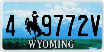 WY license plate 49772V