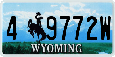 WY license plate 49772W