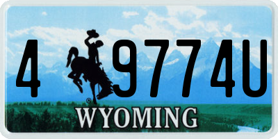 WY license plate 49774U