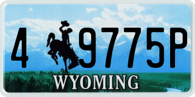 WY license plate 49775P
