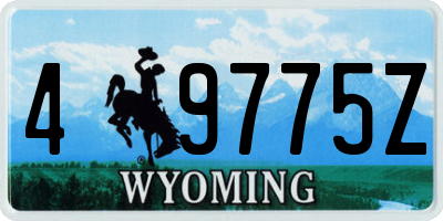 WY license plate 49775Z