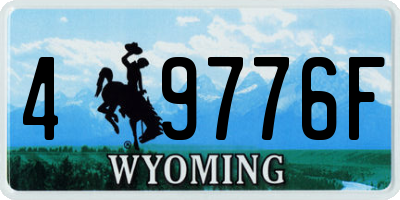 WY license plate 49776F