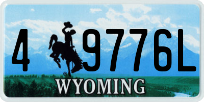 WY license plate 49776L