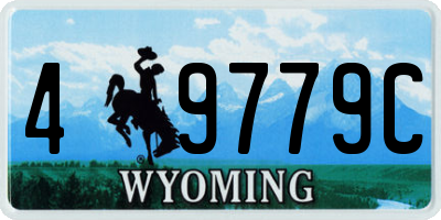 WY license plate 49779C