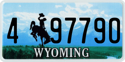WY license plate 49779O