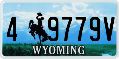 WY license plate 49779V