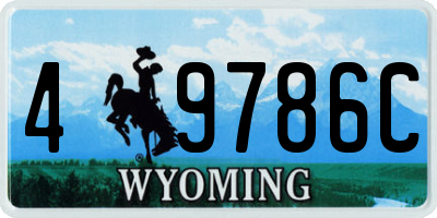 WY license plate 49786C
