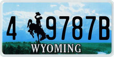 WY license plate 49787B