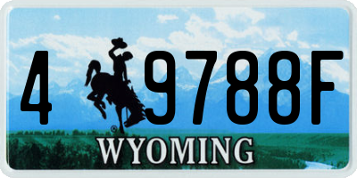 WY license plate 49788F